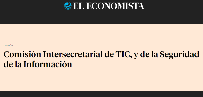 Comisión Intersecretarial de TIC, y de la Seguridad de la Información