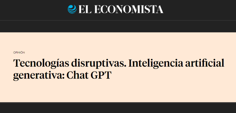 Tecnologías disruptivas. Inteligencia artificial generativa: Chat GPT