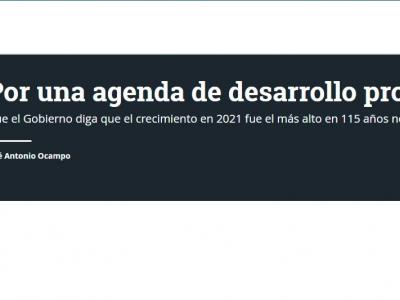 Por una agenda de desarrollo productivo