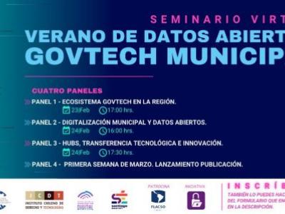 Fundación Abriendo Dato y FLACSO realizarán seminario "Verano de Datos Abiertos: GovTech Municipal"s
